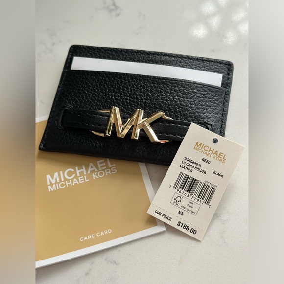 Michael Kors Reed Large Pebbled Leather Card Case - Picture 2 of 4